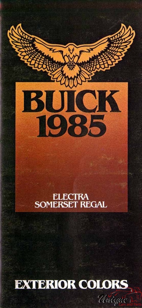 1985 Buick Electra Somerset Regal Exterior Paint Chart Page 1